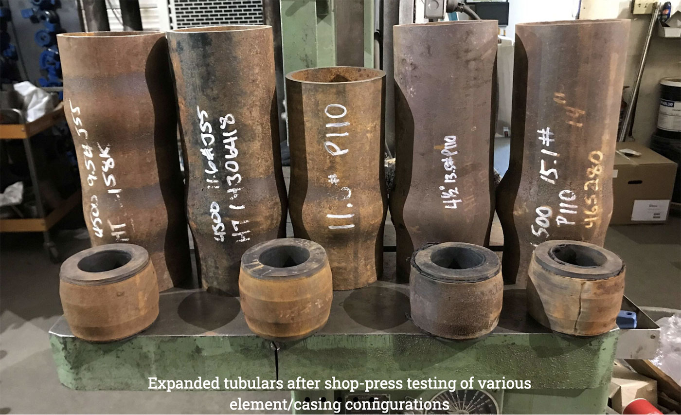Post-Expansion Well Casing Samples are Shown in RCS’ Workshop, Demonstrating the Outcome Achieved Through Use of the REED Device